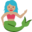 mermaid, medium skin tone